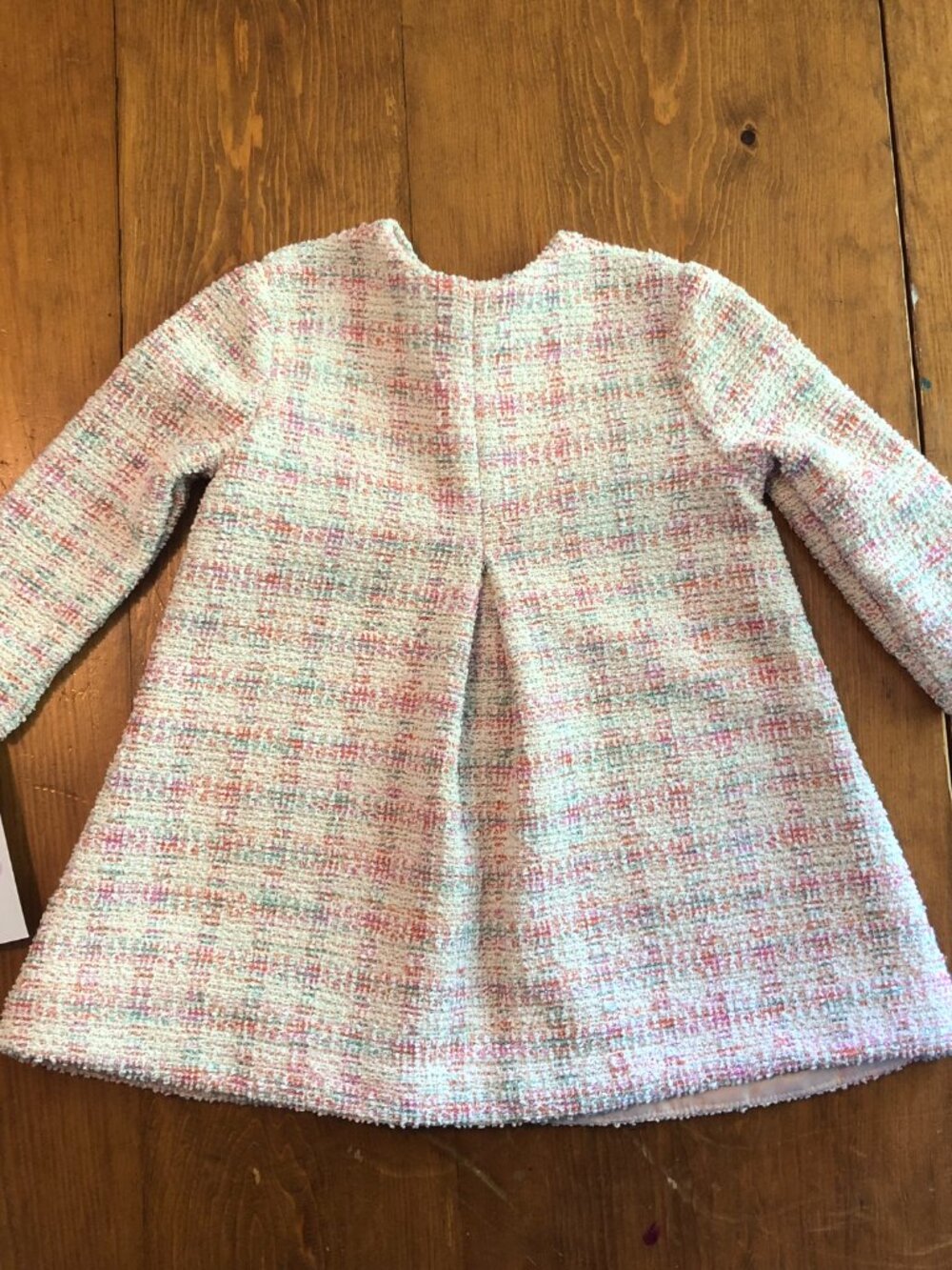 Bonnie Baby NWT Chanel Inspired Tweed Baby Girl Pastel Dress Coat Estimate 3-6M - Picture 3 of 7